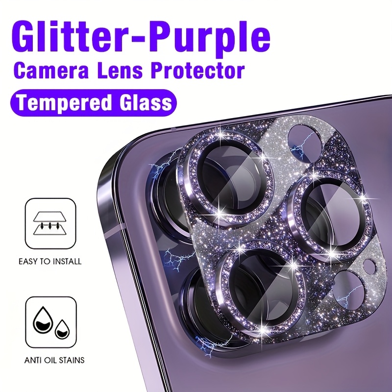 1 Pcs Glitter-Purple Camera Le - Tempered Glass Screen 9H recensione e prezzo