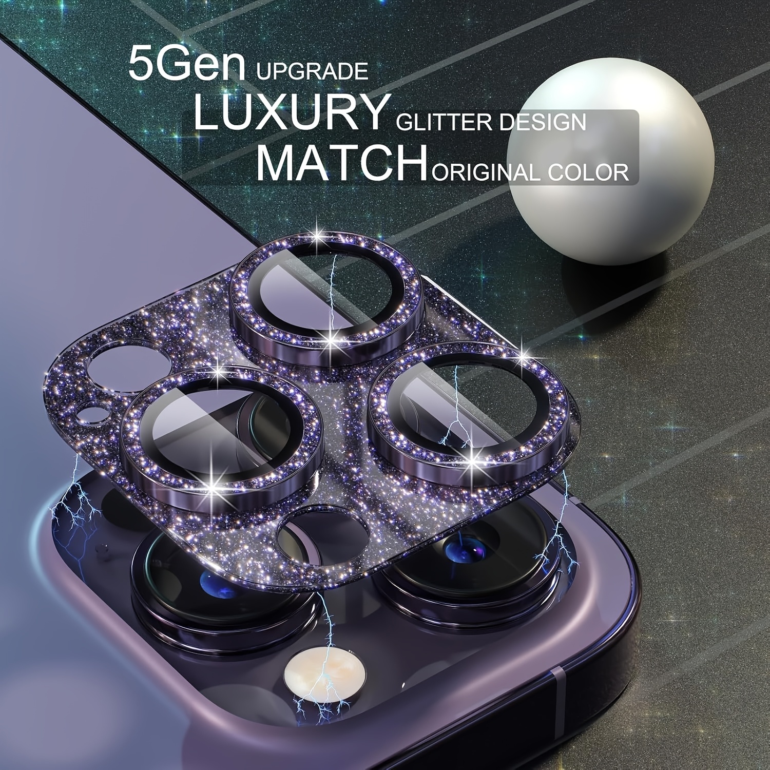1 Pcs Glitter-Purple Camera Le - Tempered Glass Screen 9H recensione e prezzo