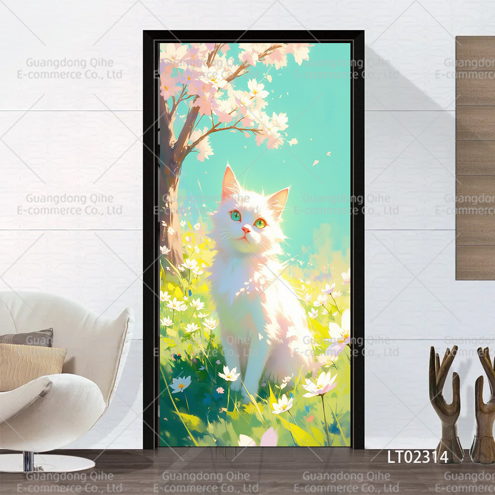 Tulip Cat Cherry Blossom Scene - Full Cover Adhesive recensione e prezzo