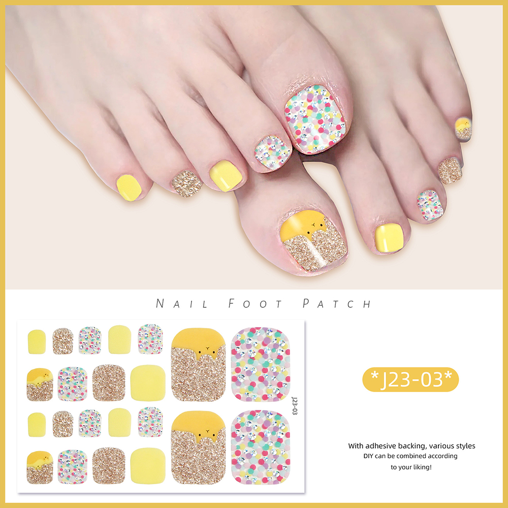 22tips/Sheet Toe Nail Stickers - Full Cover Adhesive recensione e prezzo