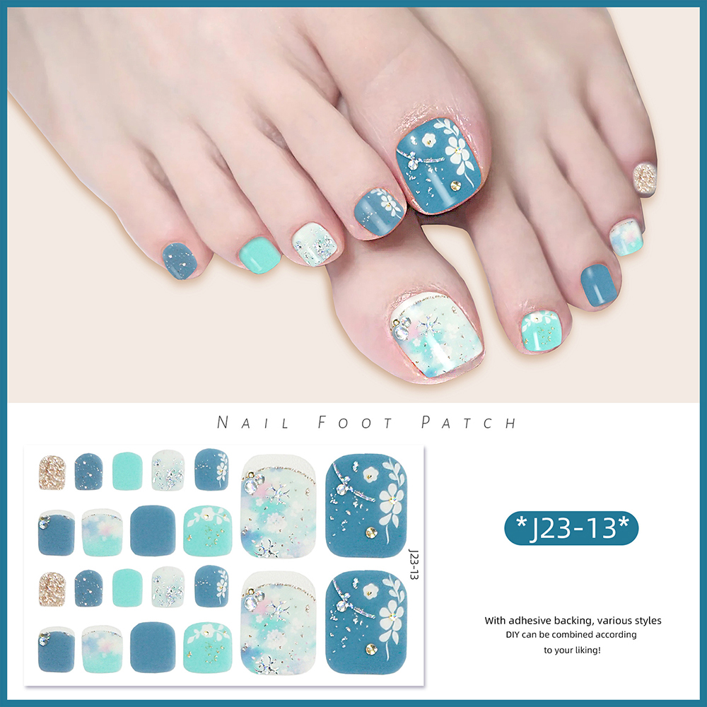 22tips/Sheet Toe Nail Stickers - Full Cover Adhesive recensione e prezzo