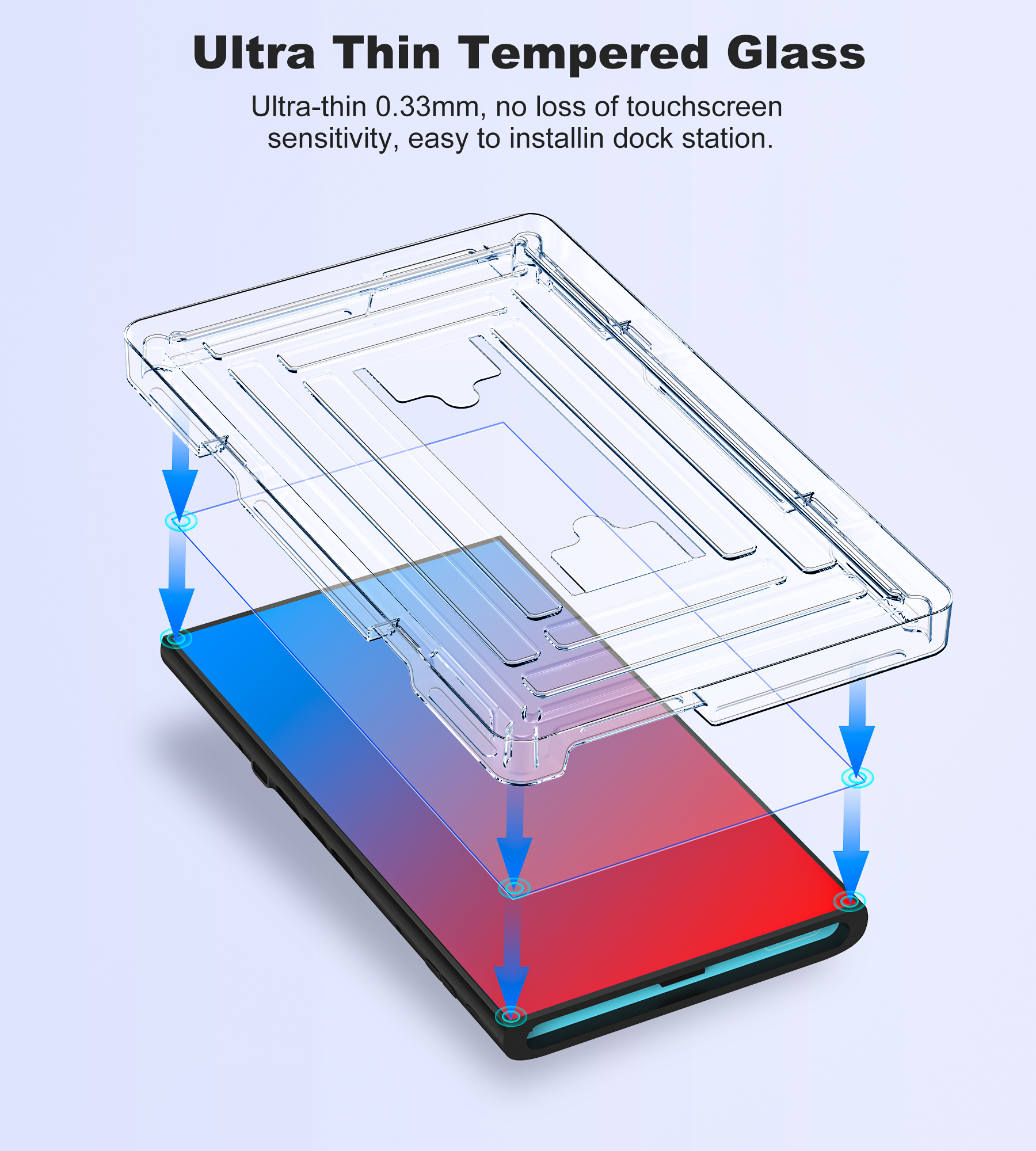 BEBONCOOL 2-Pack Tempered Glas - Screen Alignment Tool recensione e prezzo