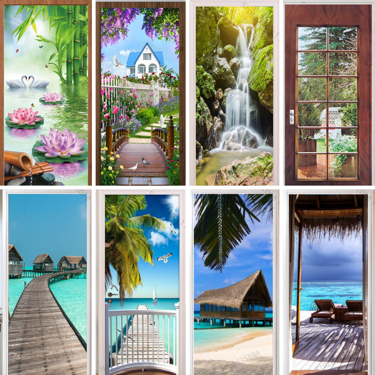 Natural Scenery Beach Waterfal - Full Cover Adhesive recensione e prezzo