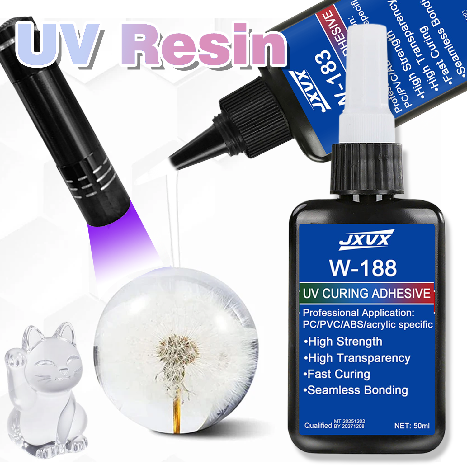 50ml UV Resin Kits With Lamp U - Liquid Uv Glue Kit recensione e prezzo